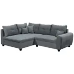 XXXLutz Lauterach - Ihr M&ouml;belhaus bei Bregenz Ecksofa in Mikrovelours Anthrazit 176/248 cm