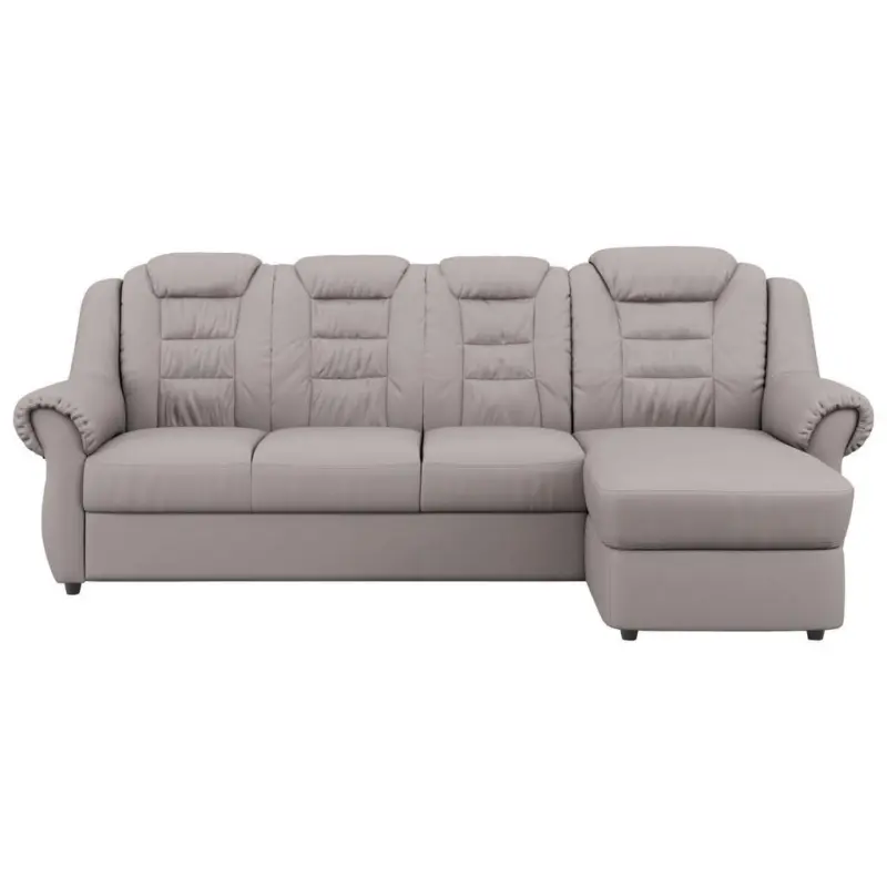 Ecksofa in Lederlook Hellbraun 262/165 cm