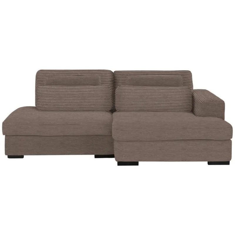 Ecksofa in Cord Braun