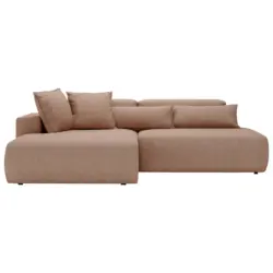 Ecksofa Arte in Chenille Braun