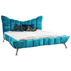 Polsterbett T&uuml;rkis 200/200 cm