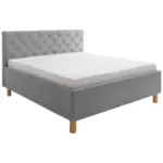 XXXLutz Lauterach - Ihr M&ouml;belhaus bei Bregenz Polsterbett Matratze, gepolstertes Kopfteil, Lattenrost, Bettkasten Hellgrau 180/200 cm