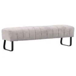 Sitzbank in Textil Hellgrau