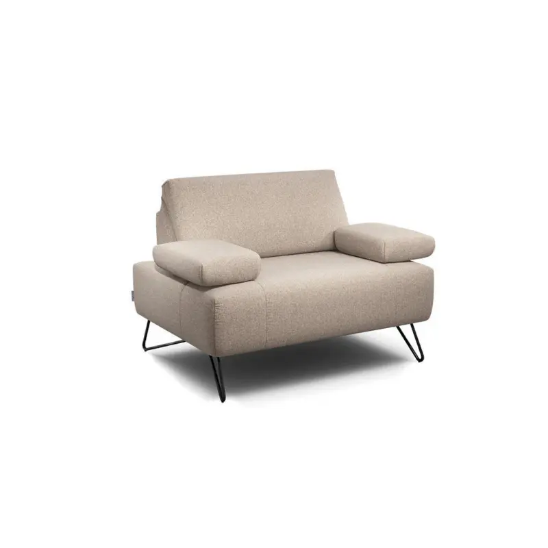 Sessel in Chenille Sandfarben