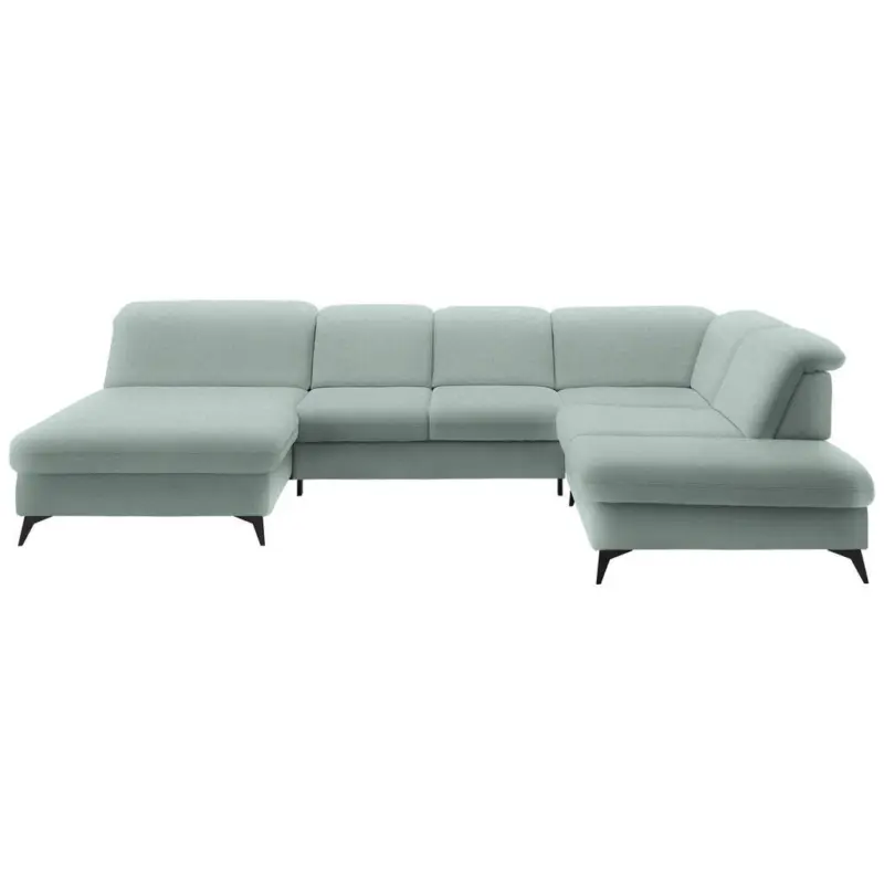 Wohnlandschaft in Chenille Mintgr&uuml;n