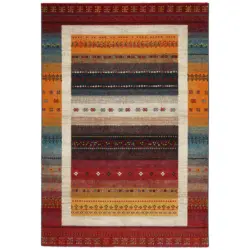 Webteppich 67/130 cm Cassandra Multicolor, Rot