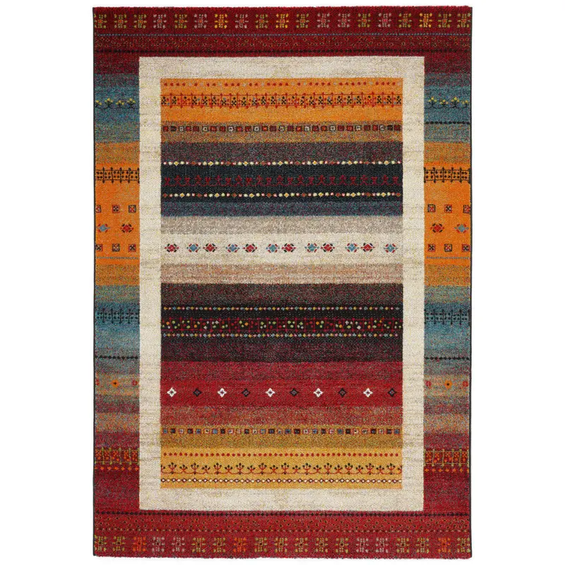 Webteppich 67/130 cm Cassandra Multicolor, Rot