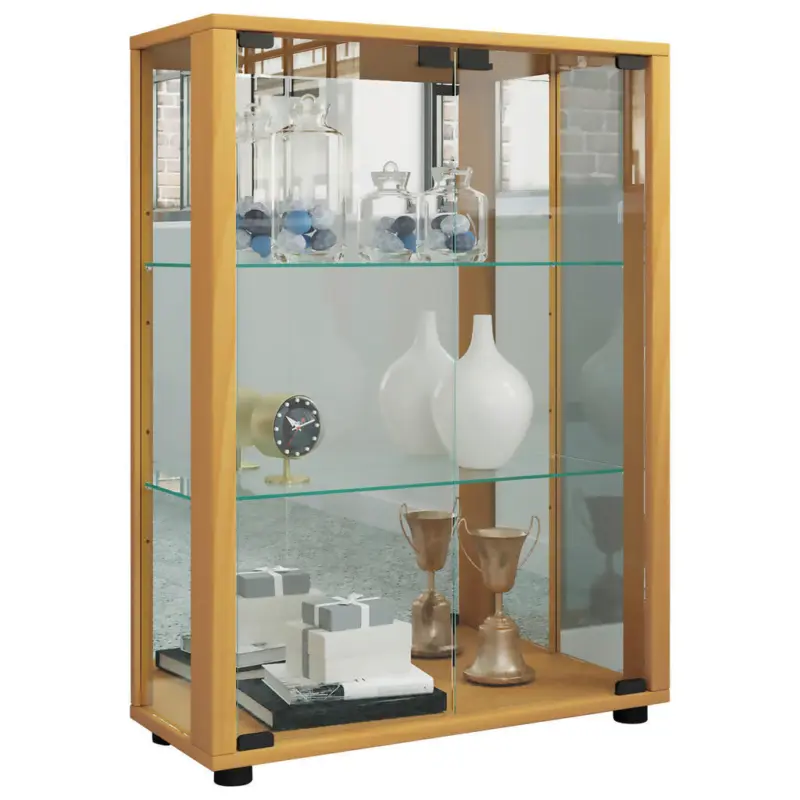 Vitrine in Buchefarben