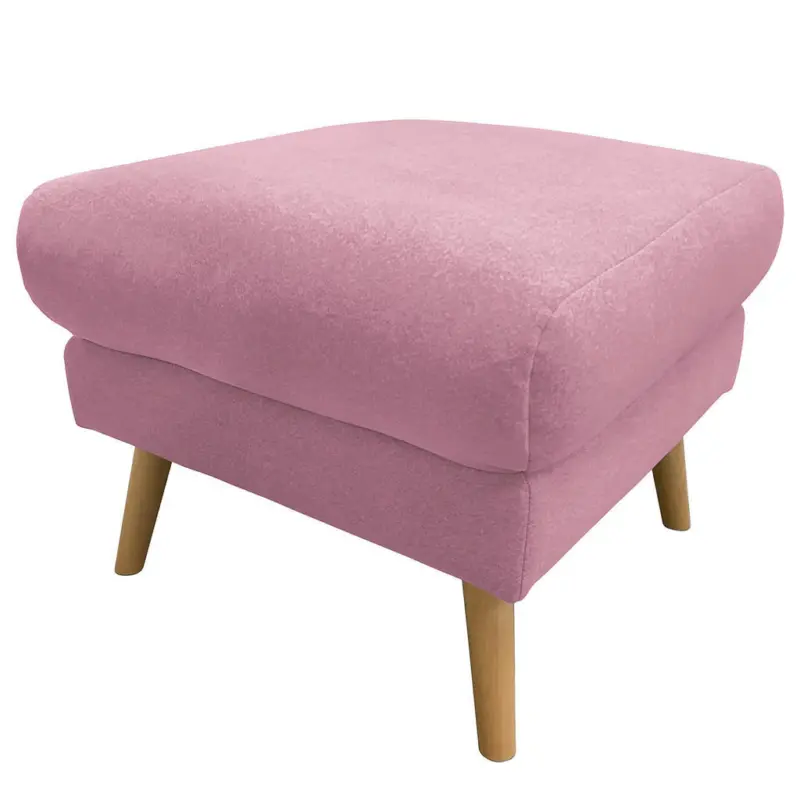 Hocker in Textil Rosa