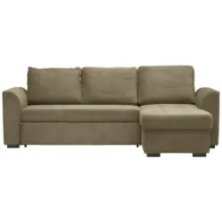 Ecksofa in Cord Olivgr&uuml;n