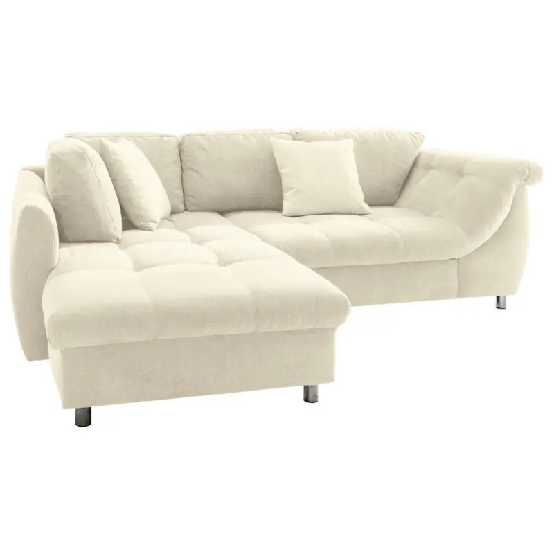 Ecksofa in Mikrofaser Beige