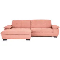 Ecksofa in Webstoff Koralle 180/265 cm