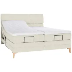 Boxspringbett 160/200 cm in Creme
