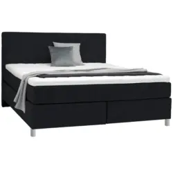 Boxspringbett 200/200 cm in Schwarz