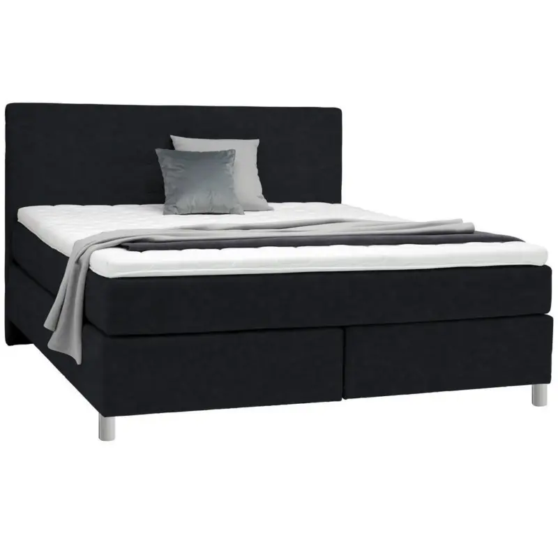 Boxspringbett 200/200 cm in Schwarz