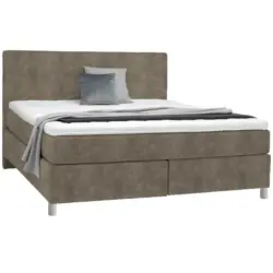 Boxspringbett 160/200 cm in Taupe