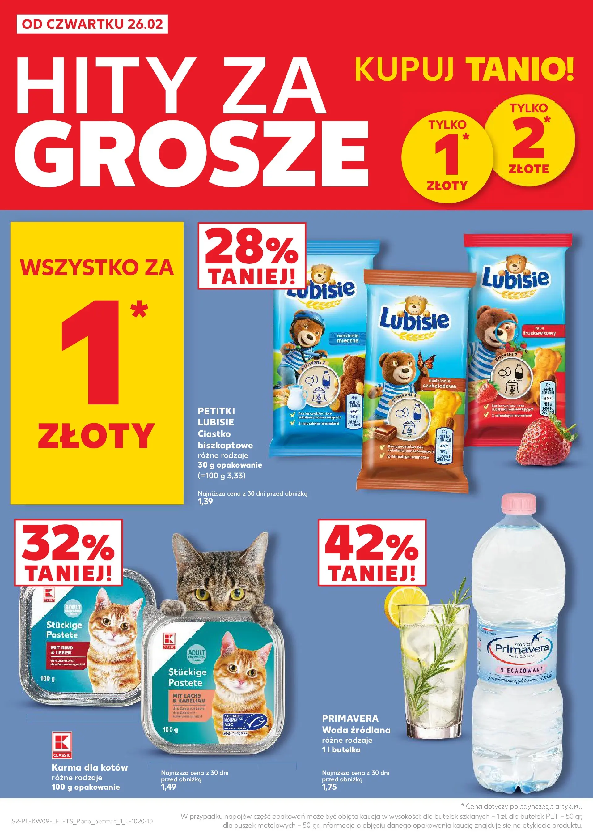 Kaufland gazetka od 26.02.2026 - od jutra PDF | Strona: 2 | Produkty: Woda źródlana, Karma dla kotów, Woda