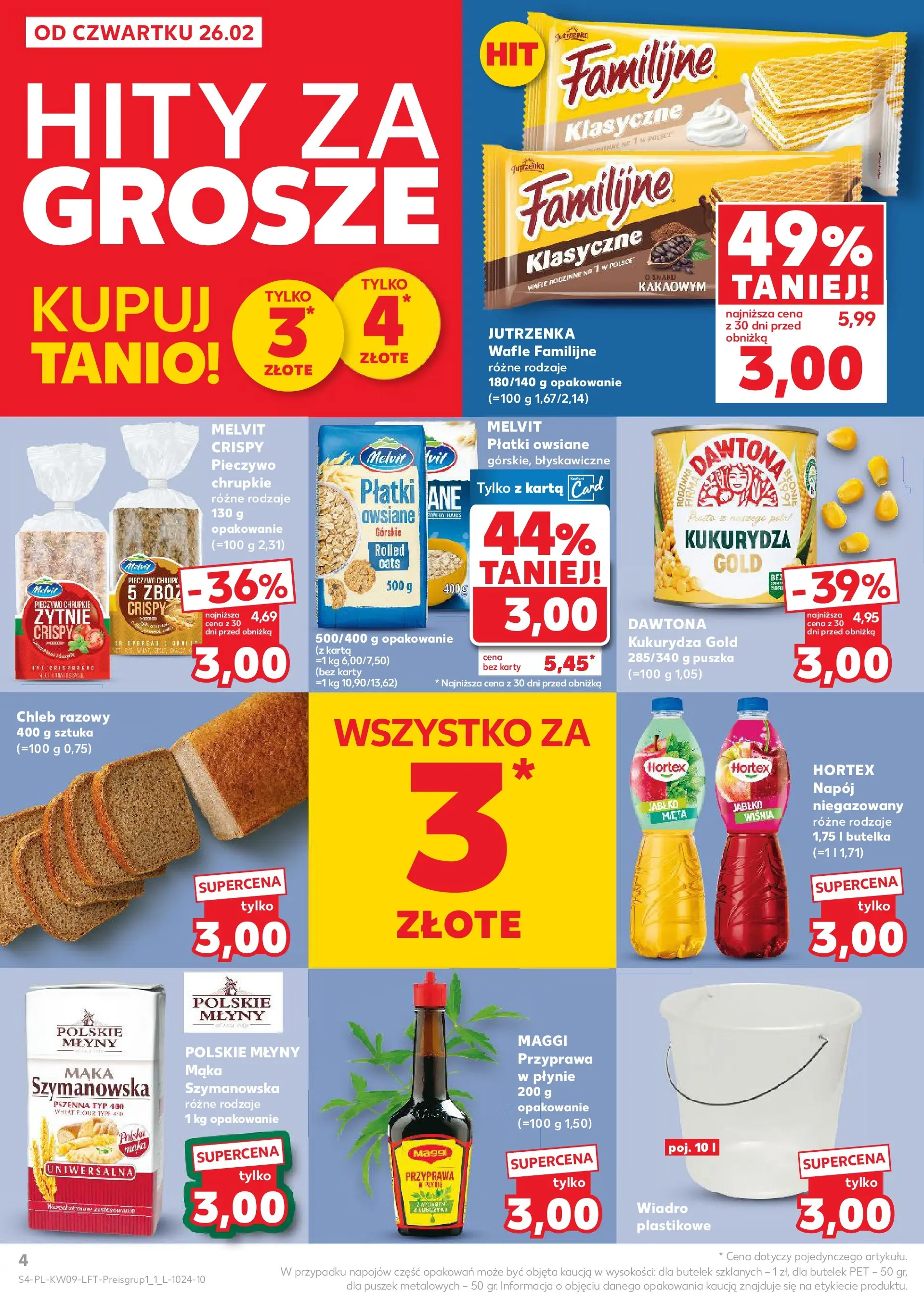 Kaufland gazetka od 26.02.2026 - od jutra PDF | Strona: 4 | Produkty: Pieczywo, Karta, Kukurydza, Chleb