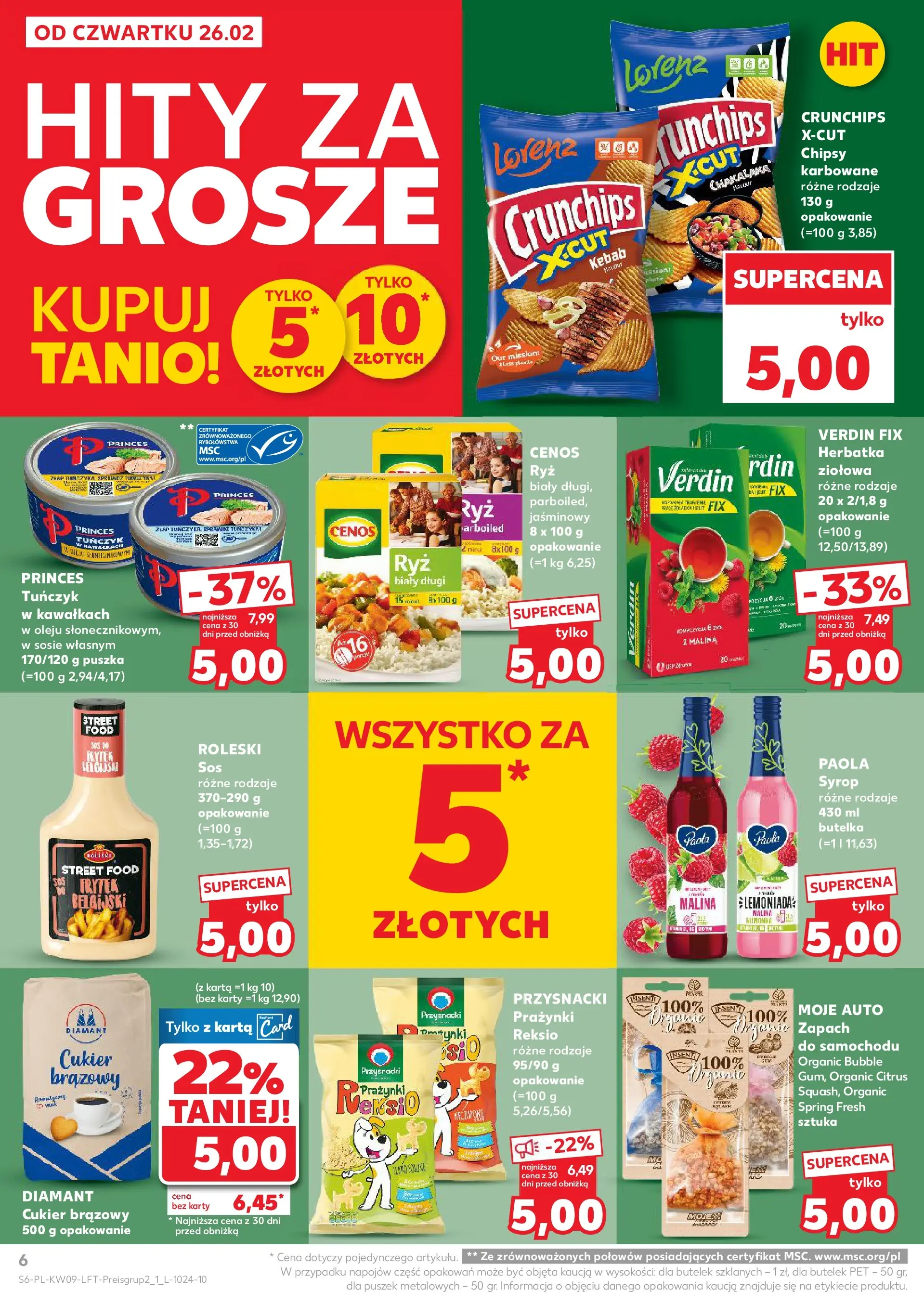Kaufland gazetka od 26.02.2026 - od jutra PDF | Strona: 6 | Produkty: Karta, Chipsy, Kebab, Tuńczyk