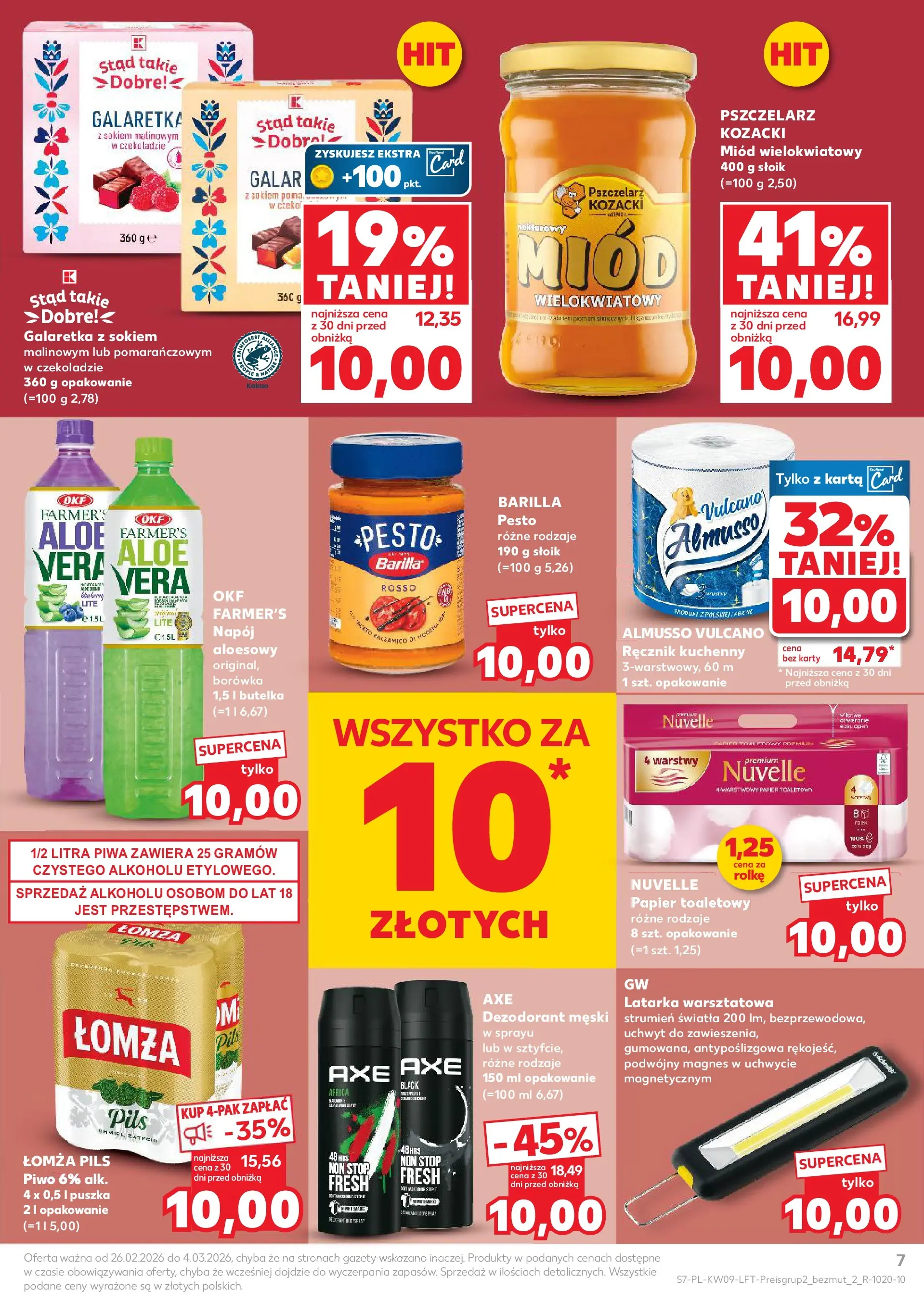 Kaufland gazetka od 26.02.2026 - od jutra PDF | Strona: 7 | Produkty: Karta, Papier toaletowy, Piwo, Dezodorant