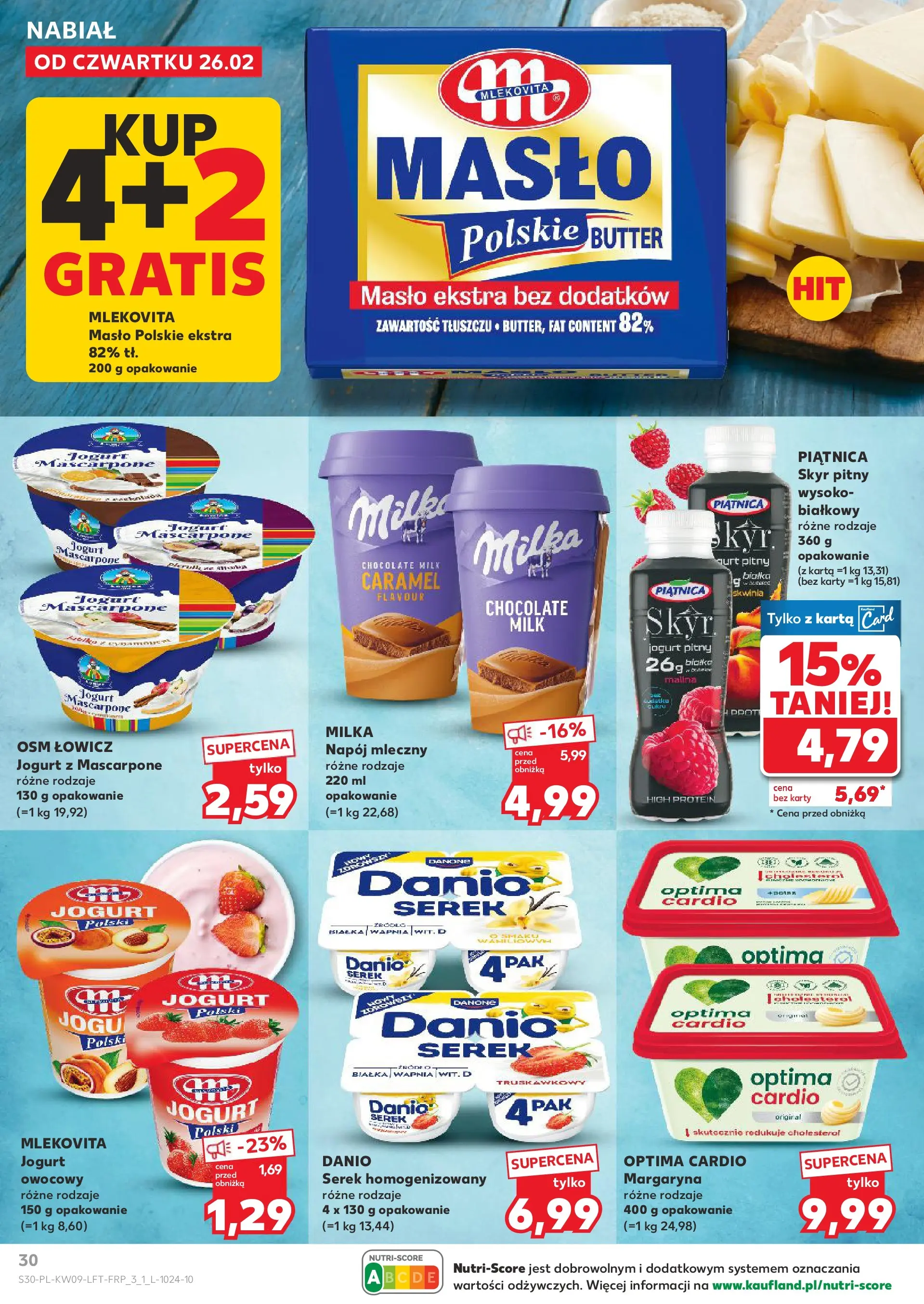 Kaufland gazetka od 26.02.2026 - od jutra PDF | Strona: 30 | Produkty: Karta, Milka, Margaryna, Masło