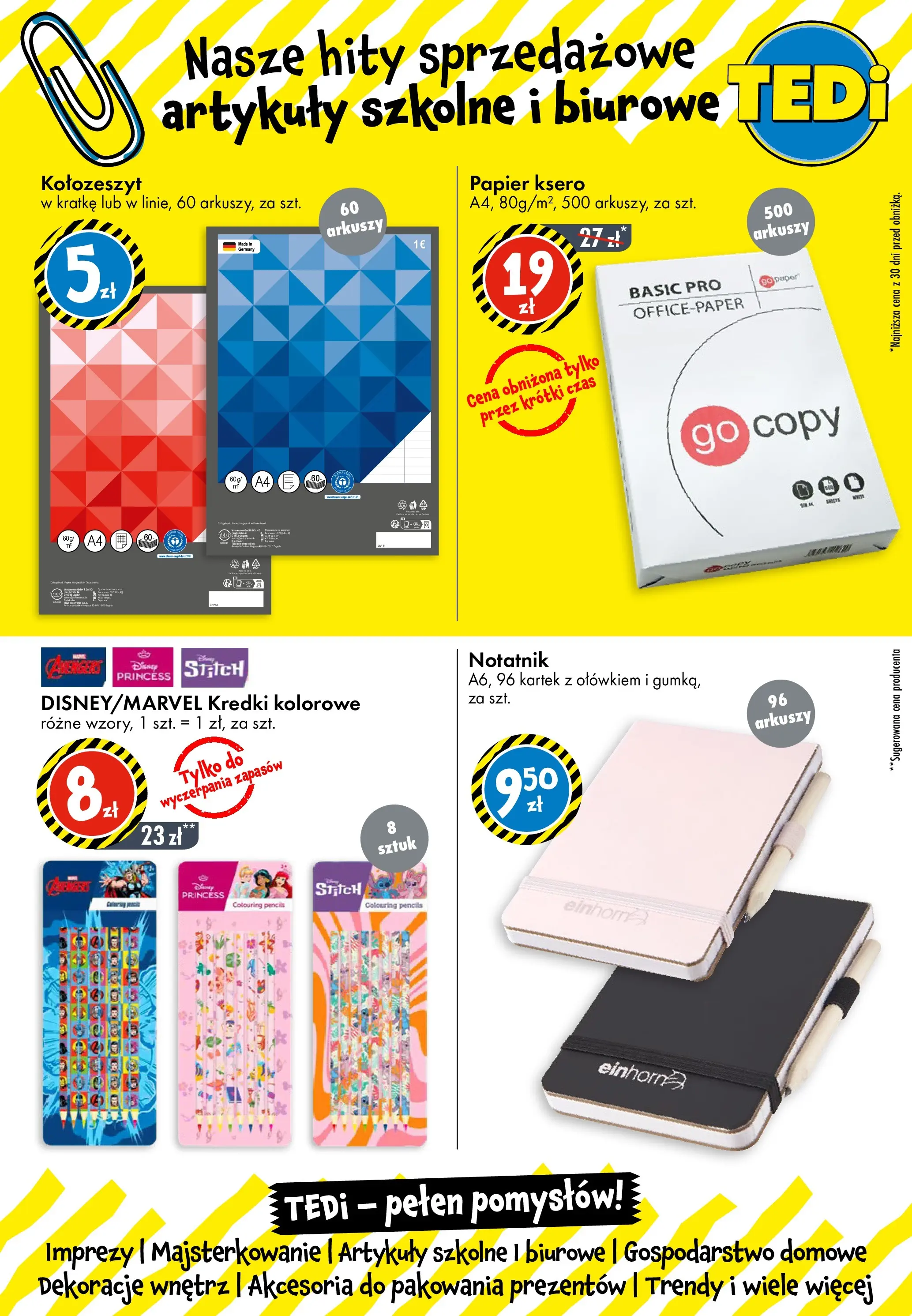 TEDi Gazetka - Rzeszów od (24.02.2026 - 03.03.2026) | Strona: 6 | Produkty: Artykuły szkolne, Papier ksero