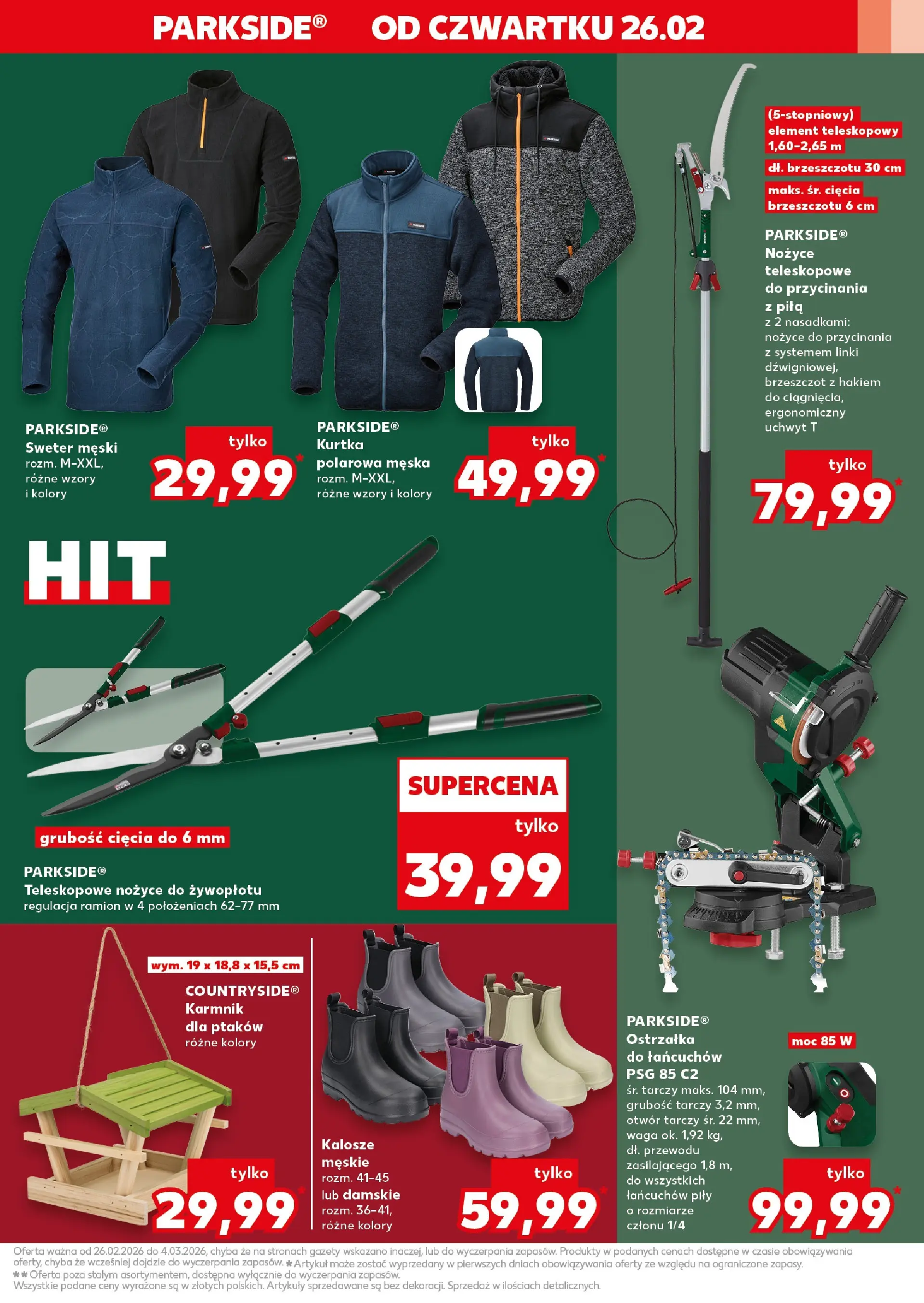 Kaufland gazetka - Mega okazje od 26.02.2026 - od jutra PDF | Strona: 7 | Produkty: Sweter, Kurtka, Kalosze, Waga