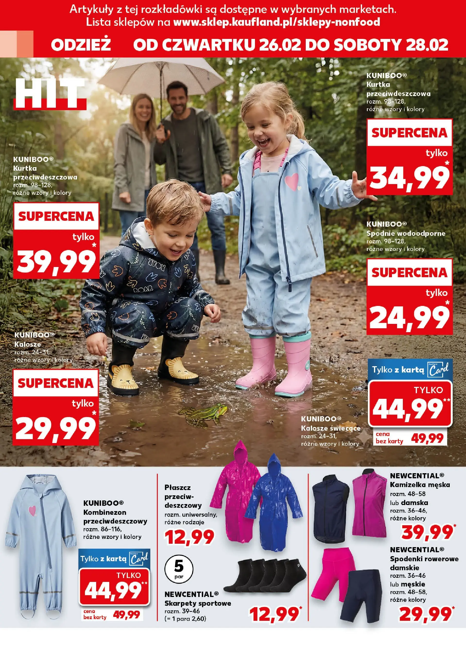 Kaufland gazetka - Mega okazje od 26.02.2026 - od jutra PDF | Strona: 12 | Produkty: Karta, Płaszcz, Spodenki, Skarpety
