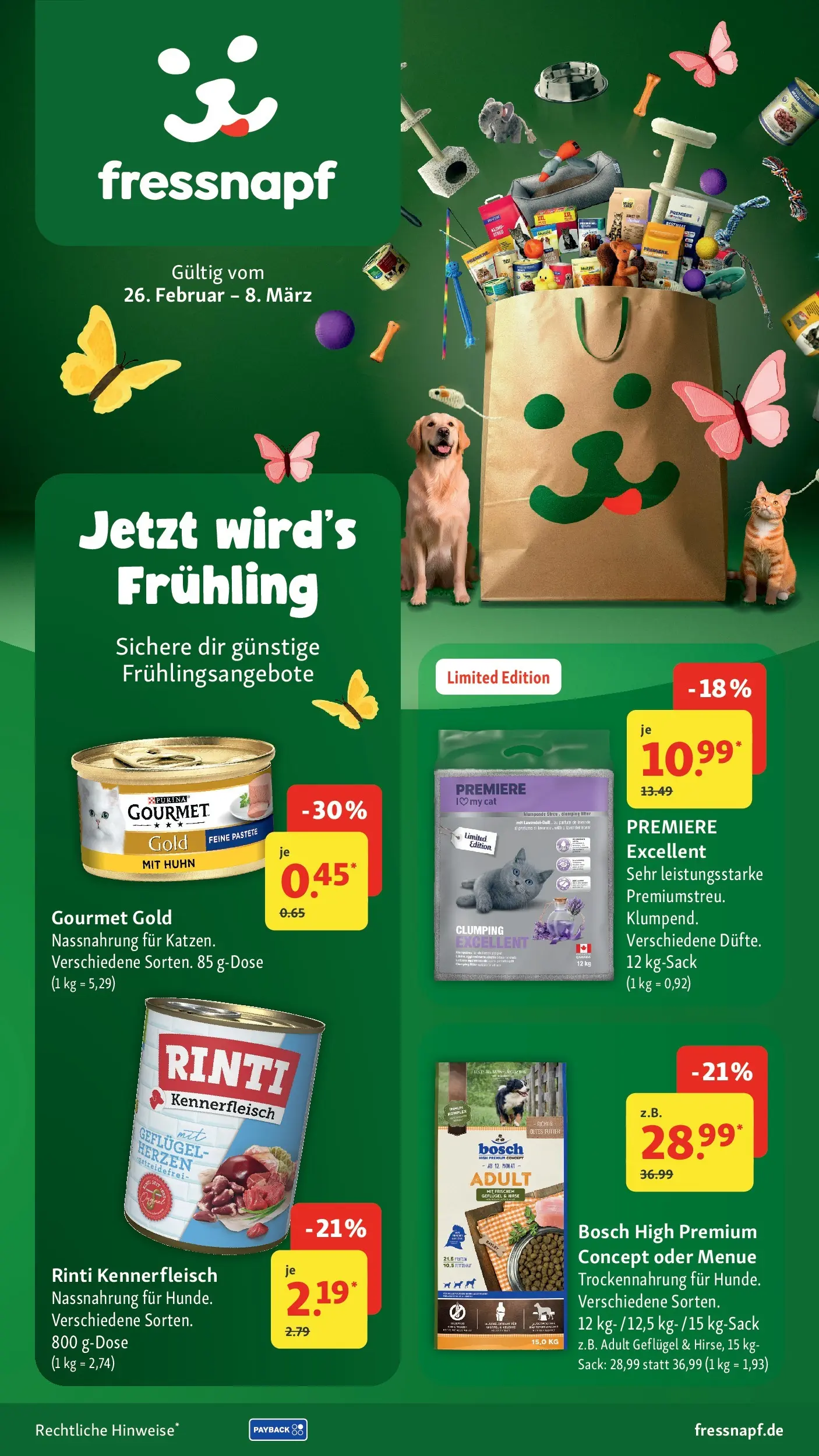 Fressnapf - Fressnapf: Jetzt wird’s Frühling (ab 25.02.2026) zum Blättern | Seite: 1 | Produkte: Bosch