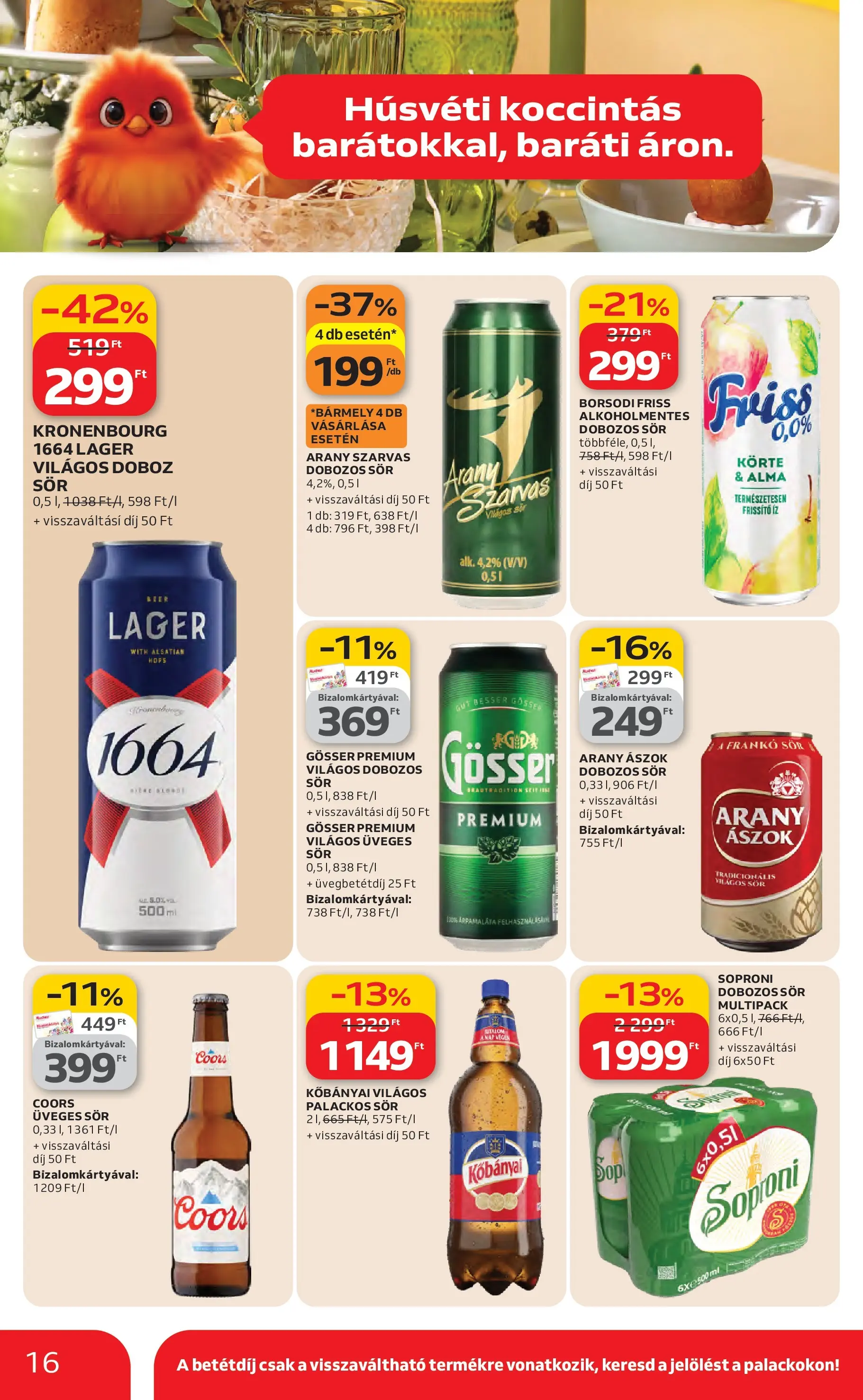 Auchan Akciós újság Kecskemét - 2026.02.26. -tól/töl > akció, lapozható szórólap 🛍️ | Oldal: 16 | Termékek: Körte, Gösser, Doboz, Dobozos sör