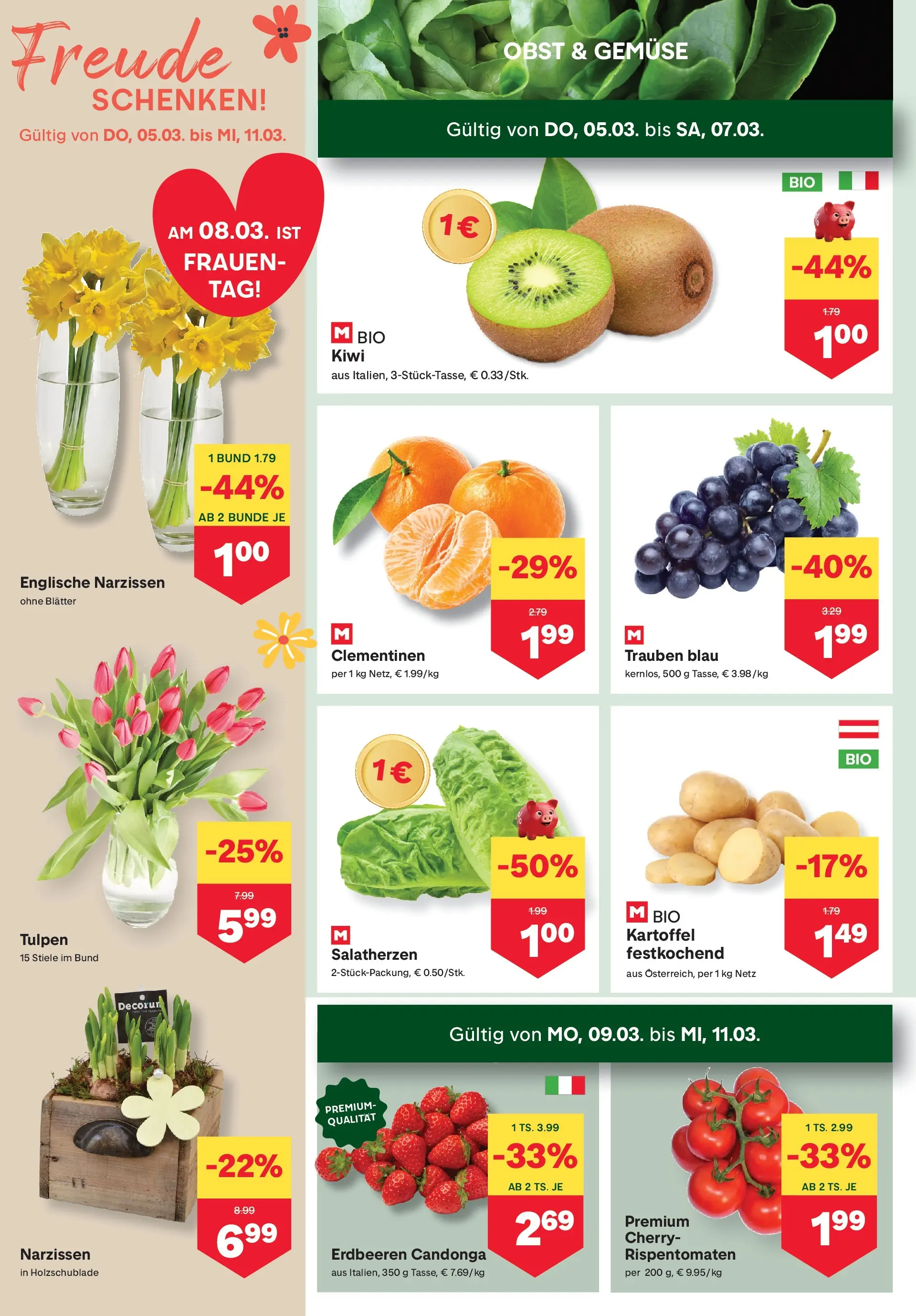 MPREIS St.Gallenkirch von 04.03.2026 - Aktuelle Angebote | Seite: 2 | Produkte: Erdbeeren, Kiwi, Gemüse, Obst