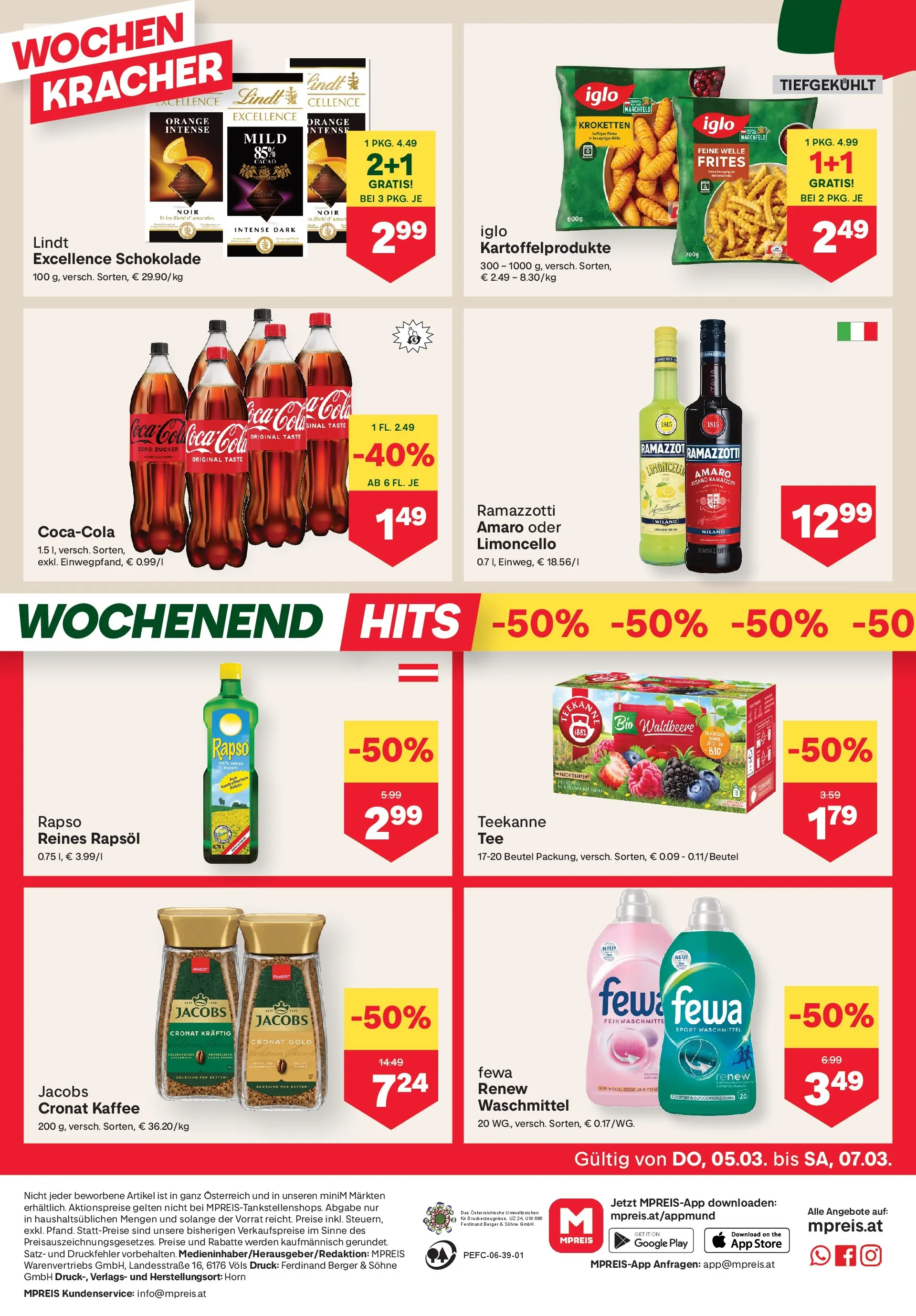 MPREIS St.Gallenkirch von 04.03.2026 - Aktuelle Angebote | Seite: 12 | Produkte: Zucker, Kaffee, Schokolade, Waschmittel