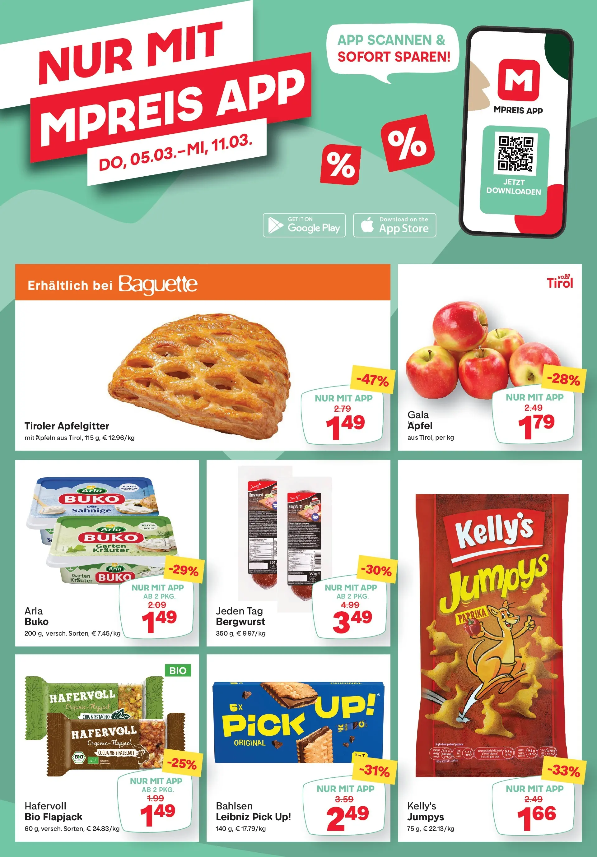 MPREIS St.Gallenkirch von 04.03.2026 - Aktuelle Angebote | Seite: 13 | Produkte: Wurst, Jääkaappipakastin, Äpfel