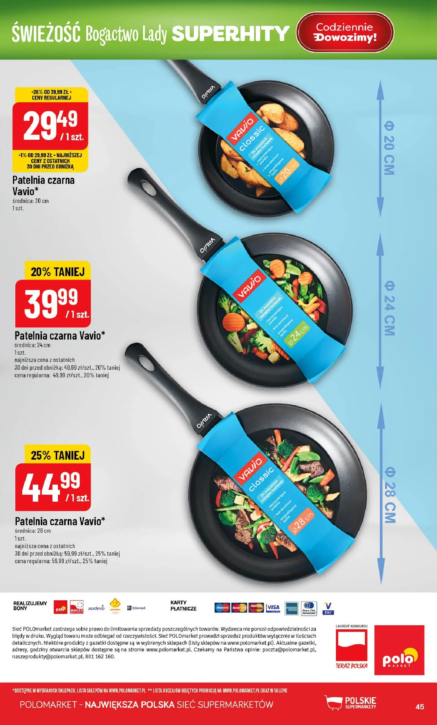 Nowa POLOmarket gazetka od jutra 25.02.2026 (PDF) | Strona: 45 | Produkty: Patelnia