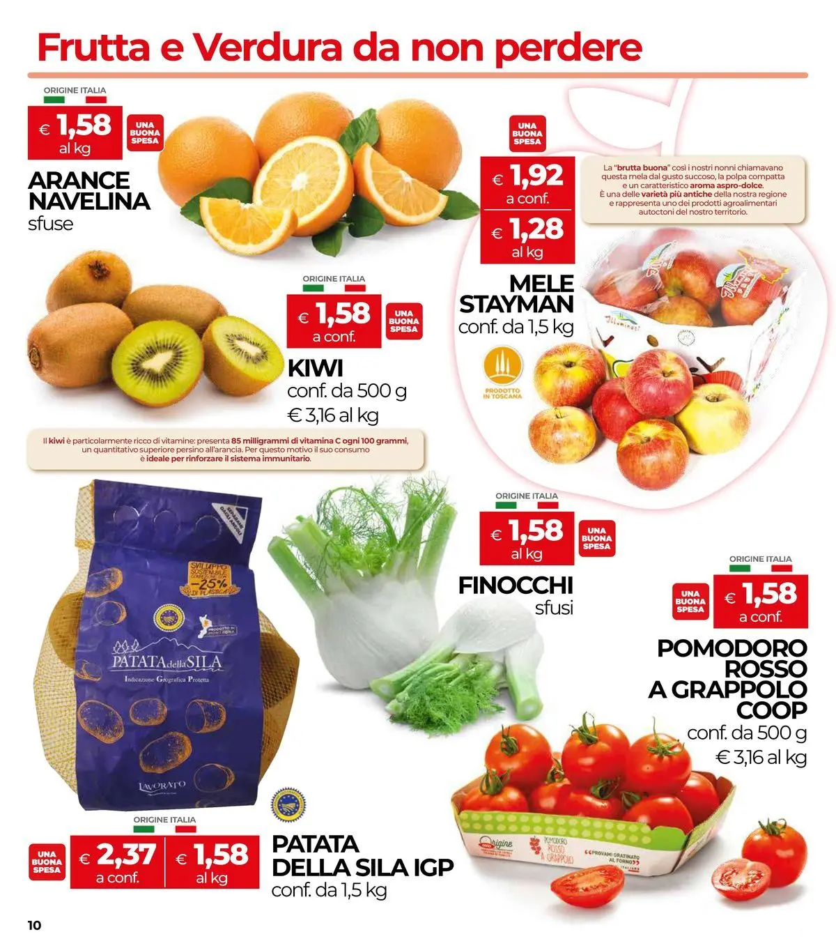Volantino COOP Anteprima dal ﻿26/02/2026 > NUOVO Promozioni | Pagina: 10 | Prodotti: Mele, Kiwi, Pomodoro, Forno
