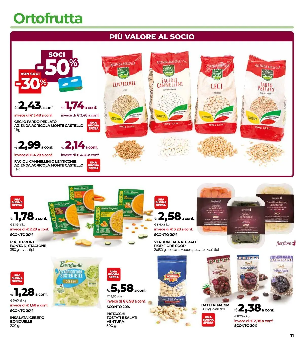 Volantino COOP Anteprima dal ﻿26/02/2026 > NUOVO Promozioni | Pagina: 11 | Prodotti: Patate, Carote, Spinaci, Pistacchi