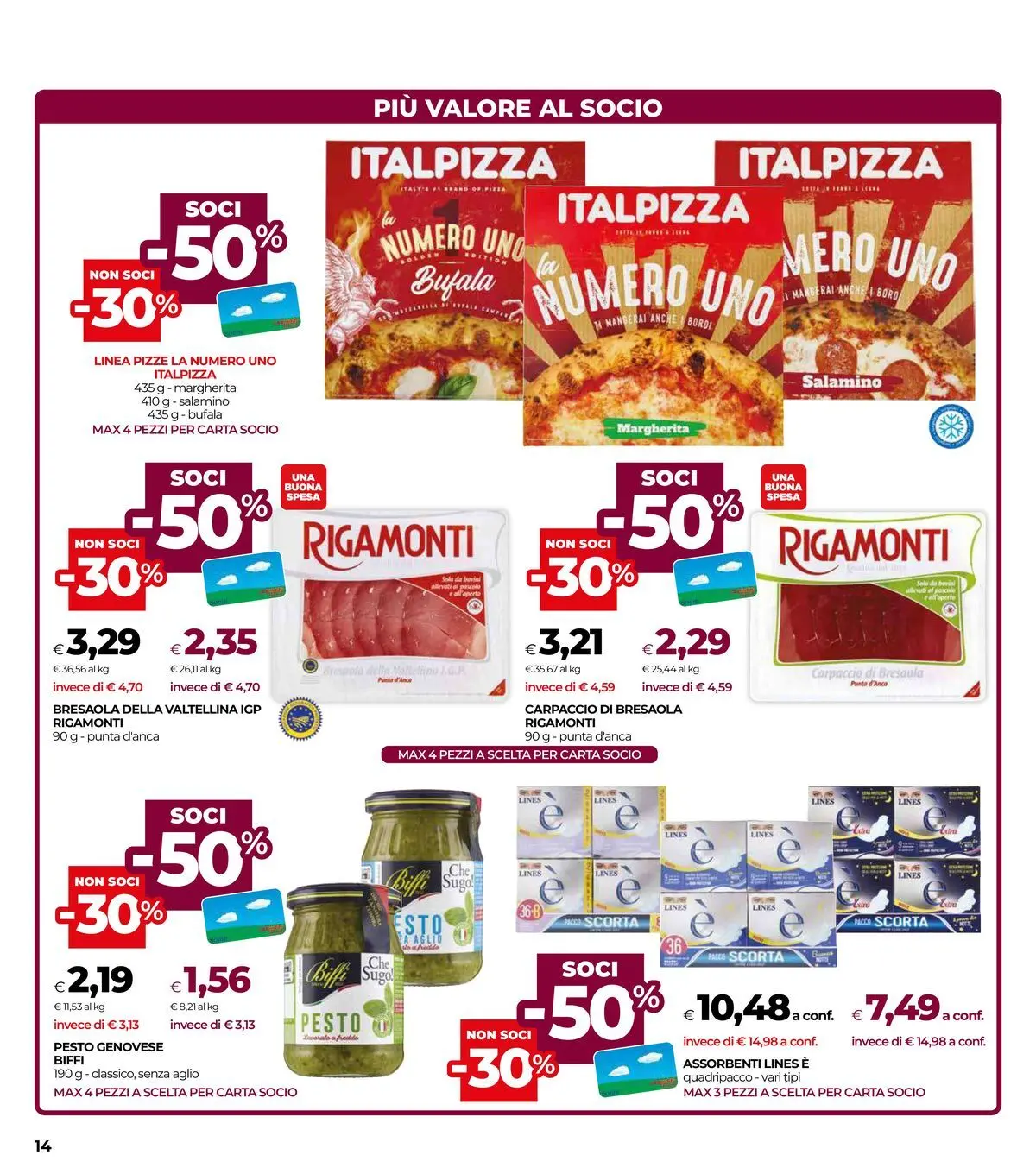 Volantino COOP Anteprima dal ﻿26/02/2026 > NUOVO Promozioni | Pagina: 14 | Prodotti: Bresaola, Aglio, Pesto, Sugo