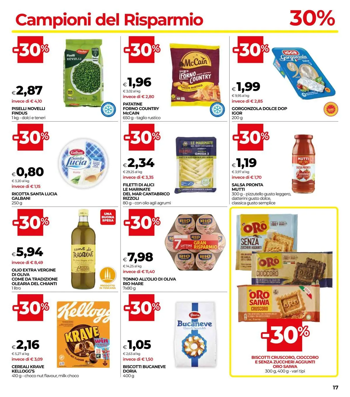 Volantino COOP Anteprima dal ﻿26/02/2026 > NUOVO Promozioni | Pagina: 17 | Prodotti: Cereali, Patatine, Biscotti, Tonno