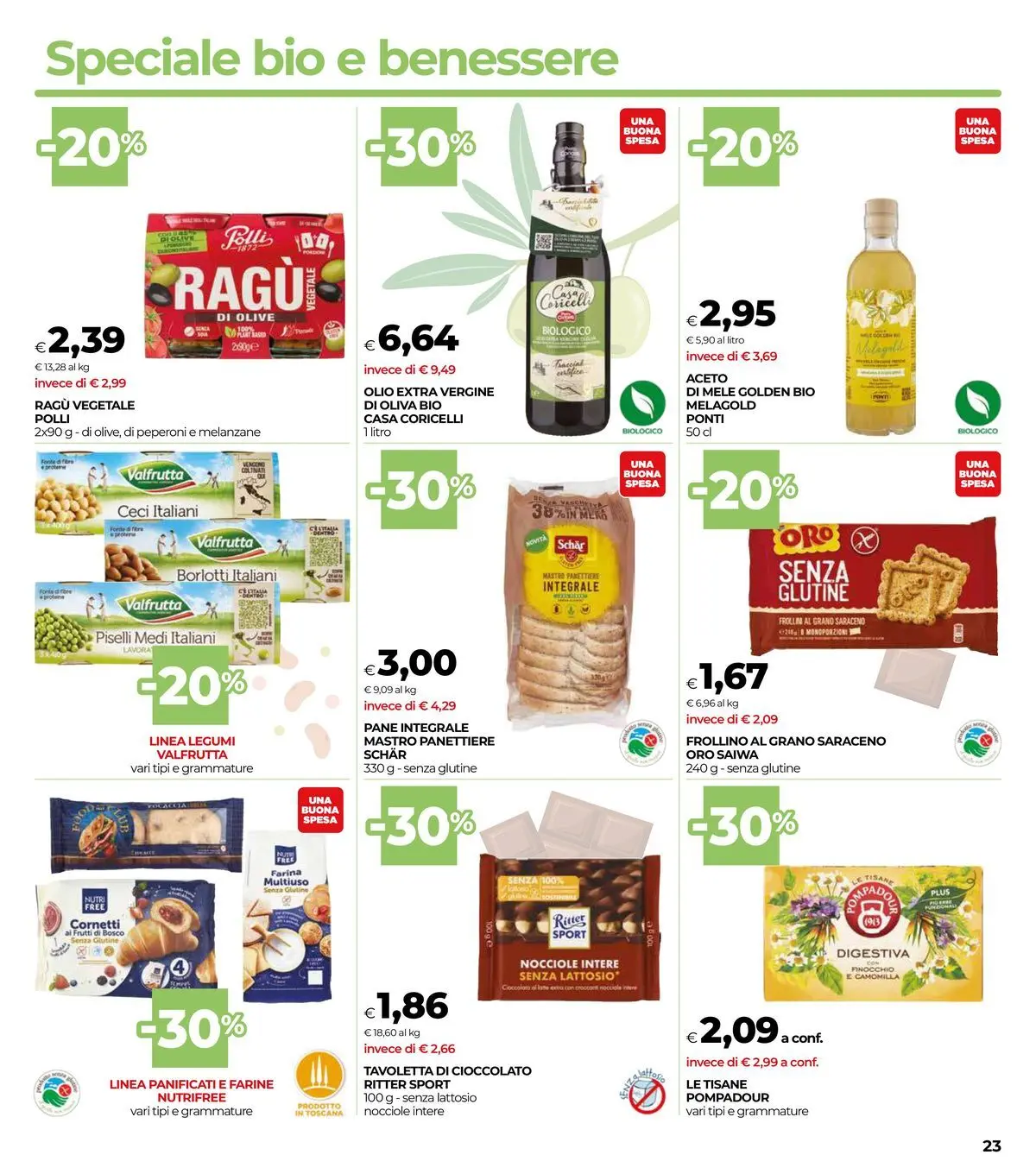 Volantino COOP Anteprima dal ﻿26/02/2026 > NUOVO Promozioni | Pagina: 23 | Prodotti: Cioccolato, Ceci, Olive, Farina