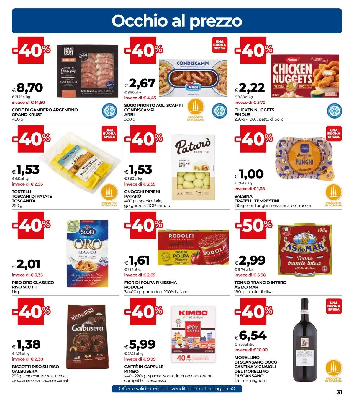 Volantino COOP Anteprima dal ﻿26/02/2026 > NUOVO Promozioni | Pagina: 31 | Prodotti: Pollo, Riso, Rucola, Gnocchi