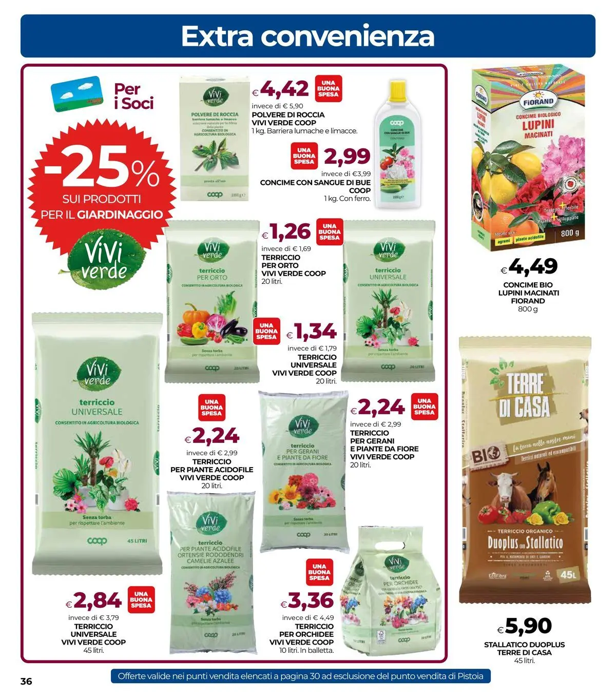 Volantino COOP Anteprima dal ﻿26/02/2026 > NUOVO Promozioni | Pagina: 36 | Prodotti: Lupini, Concime, Gerani, Terriccio