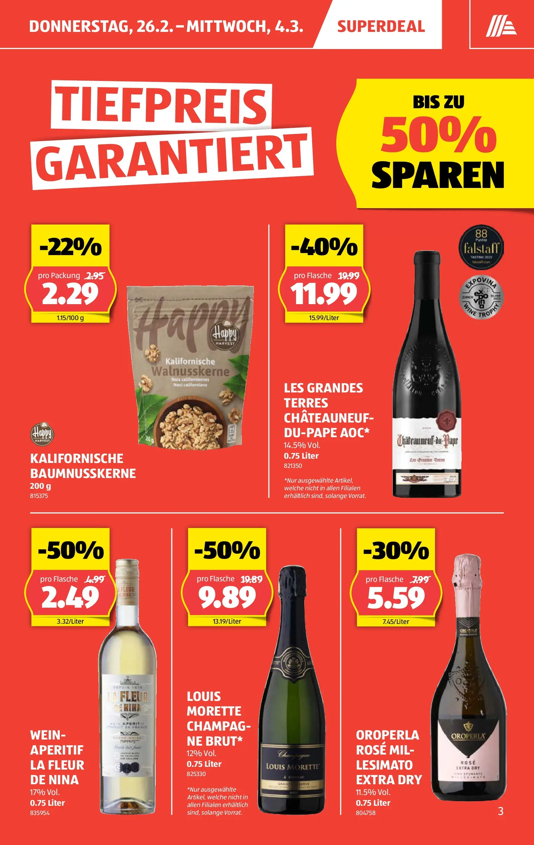 Aldi Aktionen (26.02.2026 - 04.03.2026) - Prospekt | Seite: 3 | Produkte: Wein