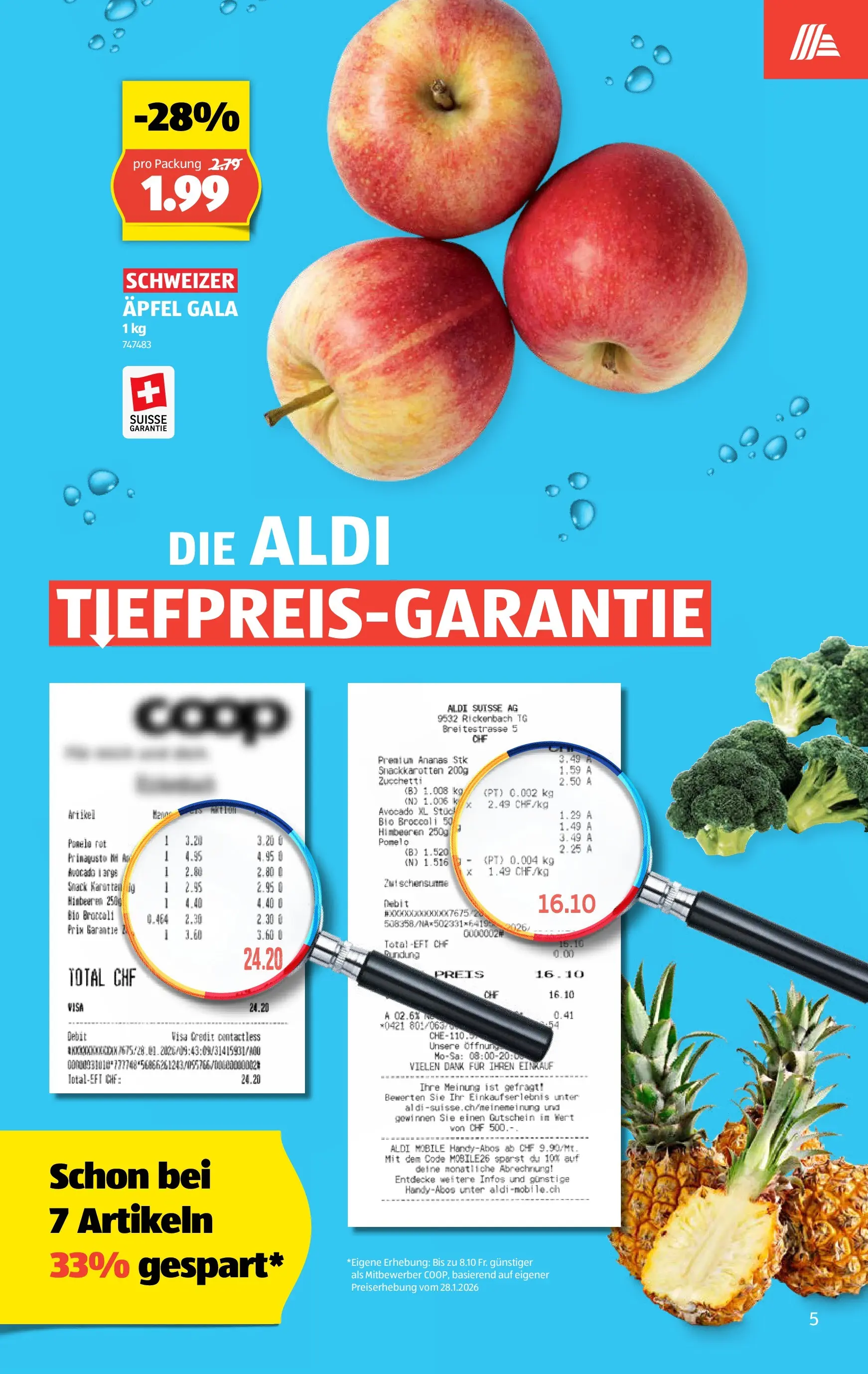 Aldi Aktionen (26.02.2026 - 04.03.2026) - Prospekt | Seite: 5 | Produkte: Äpfel, Avocado, Ananas