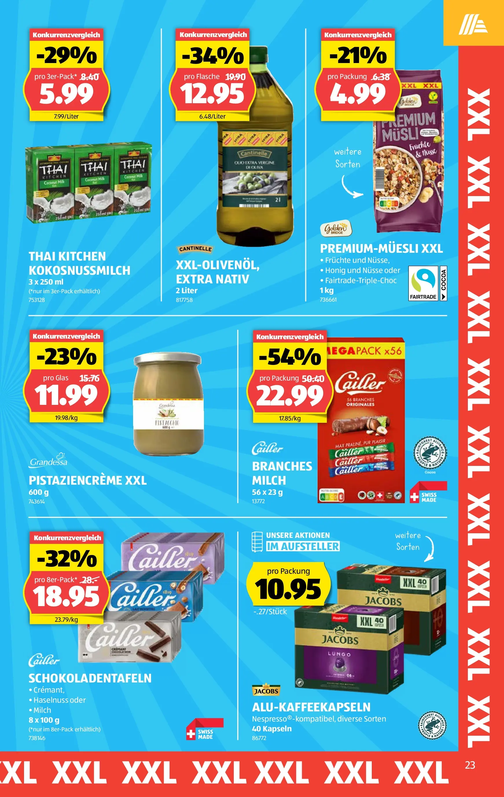 Aldi Aktionen (26.02.2026 - 04.03.2026) - Prospekt | Seite: 23 | Produkte: Milch, Nüsse, Früchte