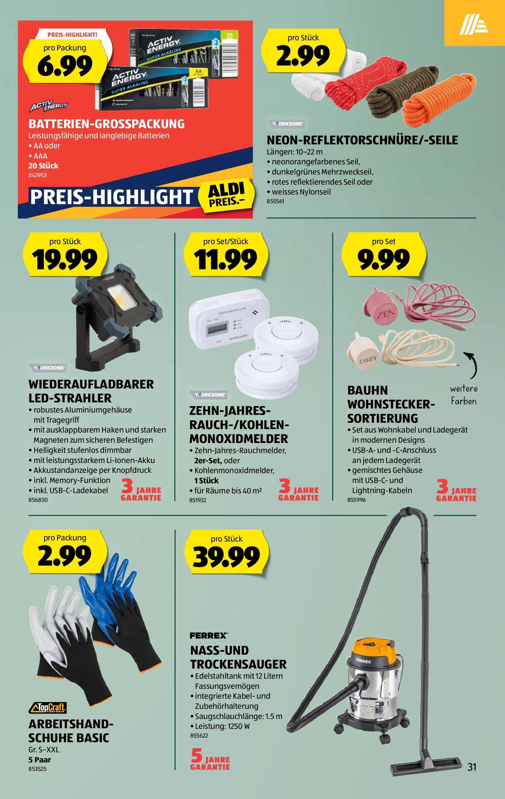 Aldi Aktionen (26.02.2026 - 04.03.2026) - Prospekt | Seite: 31 | Produkte: Ladegerät, Kabel