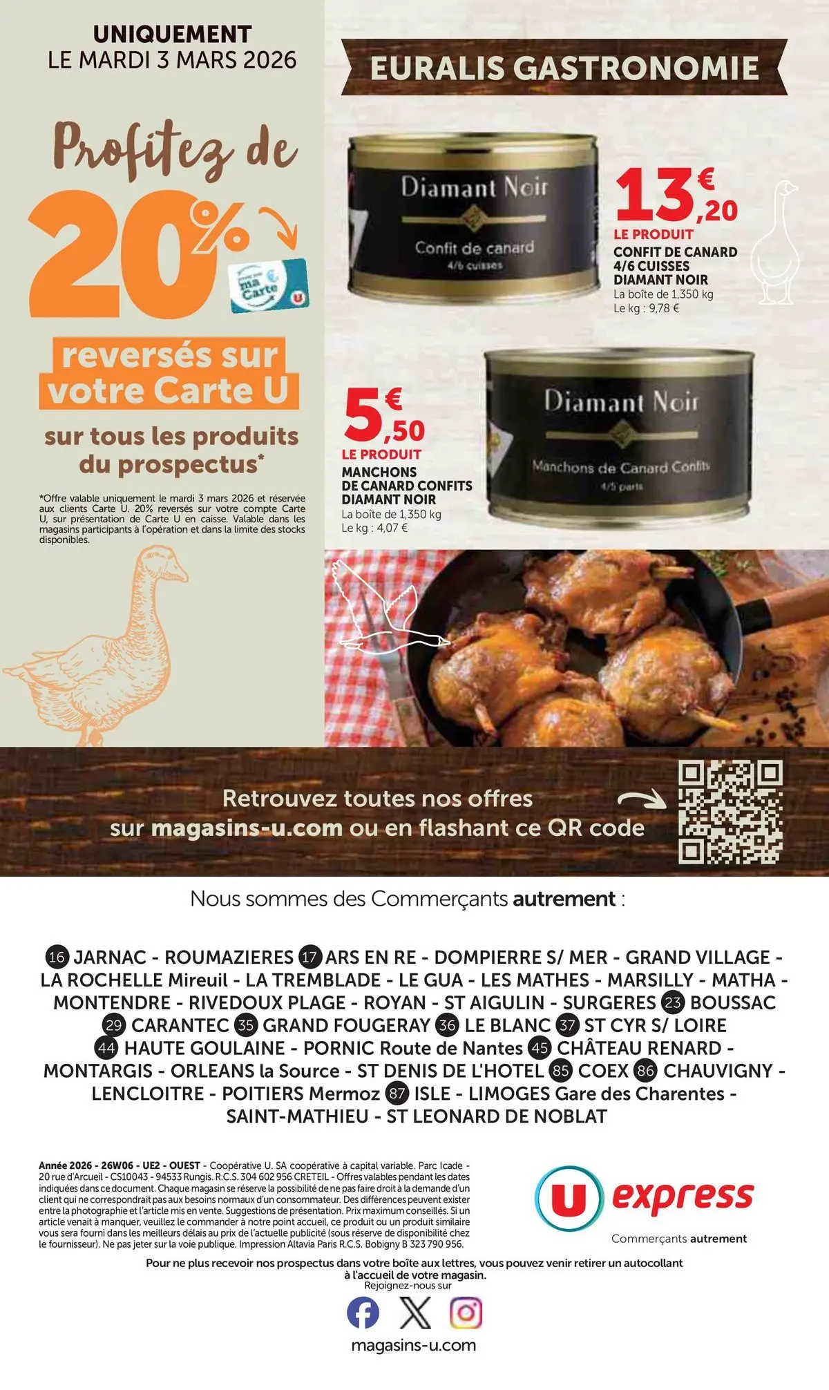 U Express - Catalogue U EXPRESS à partir du 24/02/2026 - promo en ligne | Page: 8 | Produits: Confit de canard