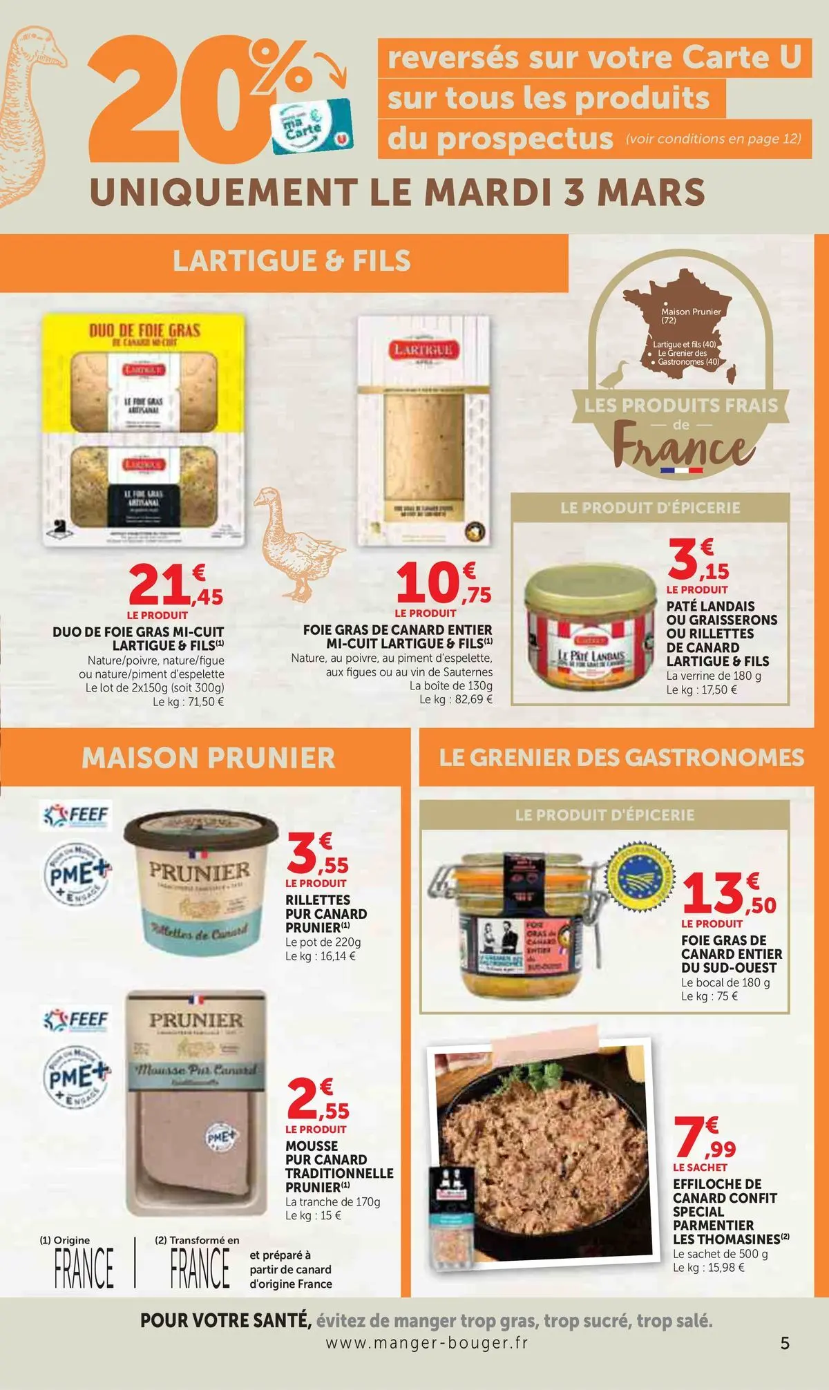 Super U - Catalogue SUPER U à partir du 24/02/2026 - promo en ligne | Page: 5 | Produits: Gras de canard entier, Mousse, Piment, Vin