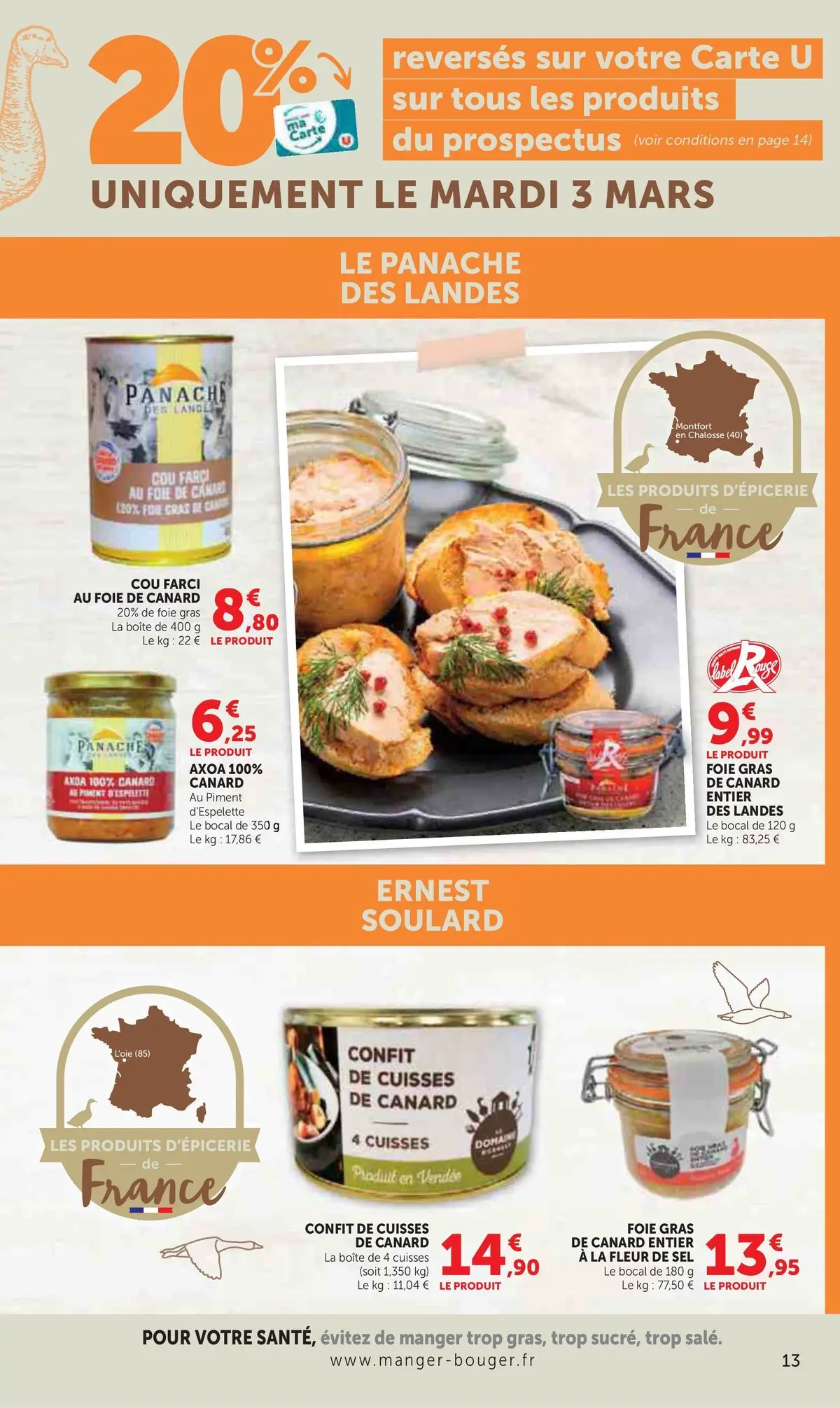 Hyper U - Catalogue HYPER U à partir du 24/02/2026 - promo en ligne | Page: 13 | Produits: Gras de canard entier, Foie gras de canard entier, Piment, Cuisses de canard
