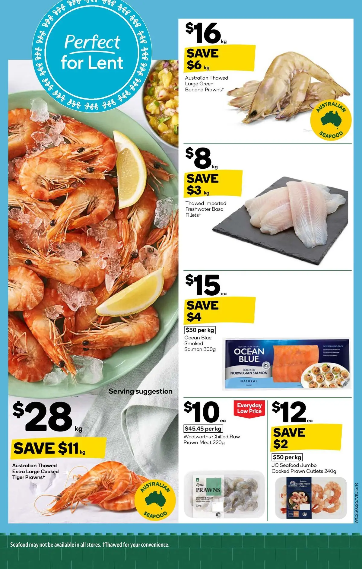 Deals - Weekly Catalogue 25th February - 24/02/2026 > weekly / monthly specials | Page: 13 | Products: Meat, Prawns, Salmon, Seafood