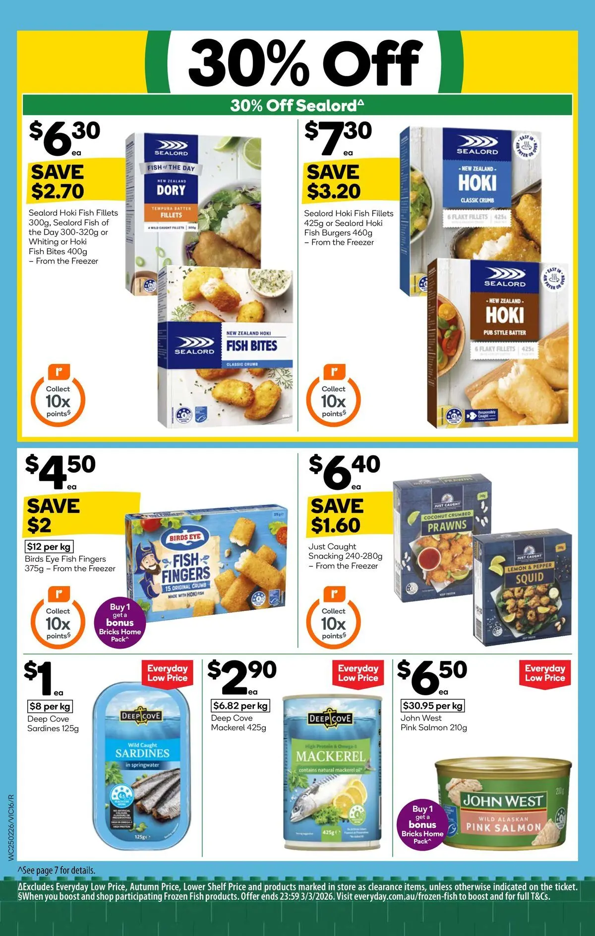 Deals - Weekly Catalogue 25th February - 24/02/2026 > weekly / monthly specials | Page: 14 | Products: Shelf, Salmon, Sardines, Freezer